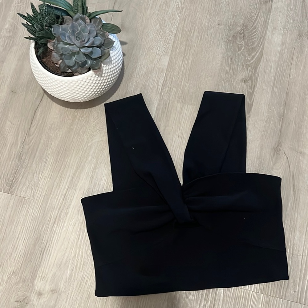 Abercrombie Asymmetrical Cutout Top Black